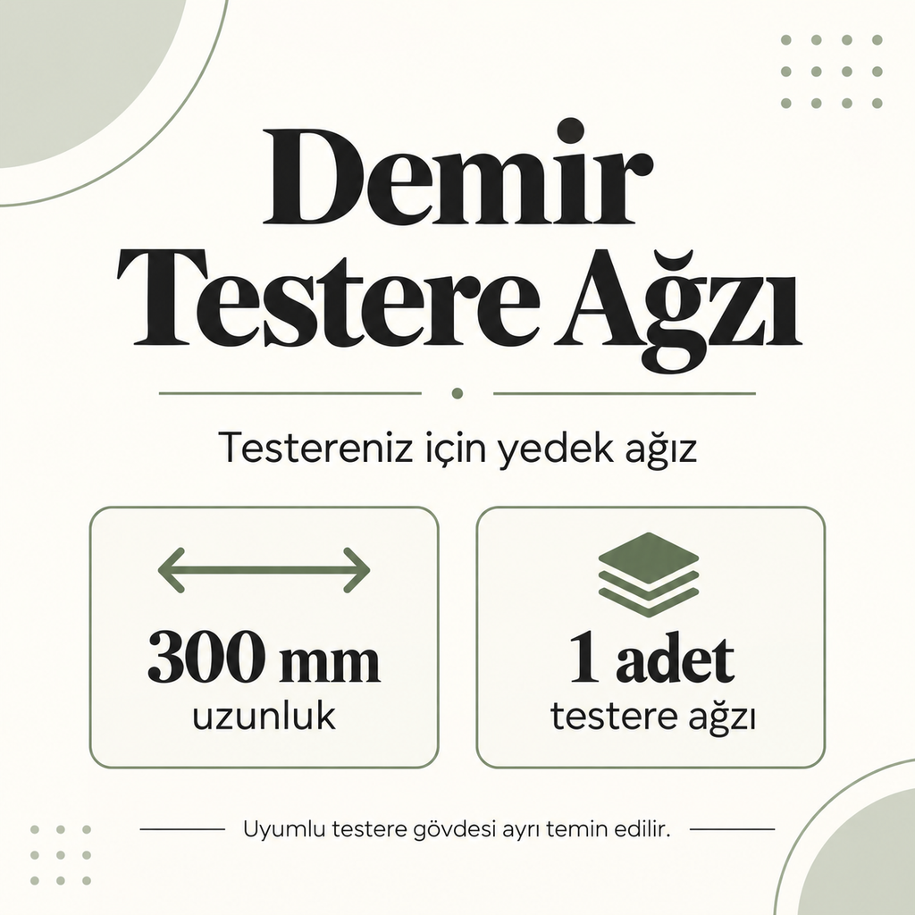 Demir Testere Ağzı - 300 mm - ürün özellikleri ve kullanım faydaları afişi