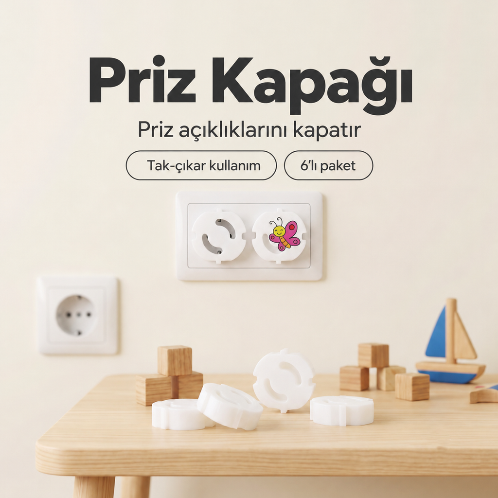 Priz Kapağı - 6’lı Paket - ürün özellikleri ve kullanım faydaları afişi