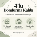 4'lü Dondurma Kalıbı - Meyveli Buz Kalıbı - Plastik - ürün özellikleri ve kullanım faydaları afişi