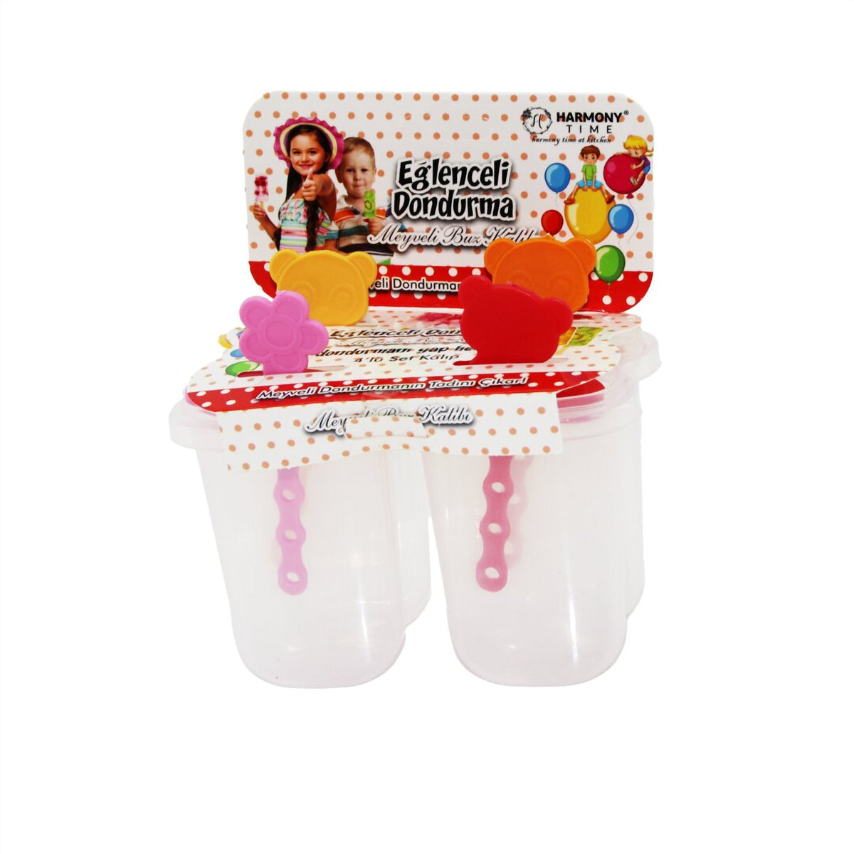 4'lü Dondurma Kalıbı - Meyveli Buz Kalıbı - Plastik - ürün görünümü