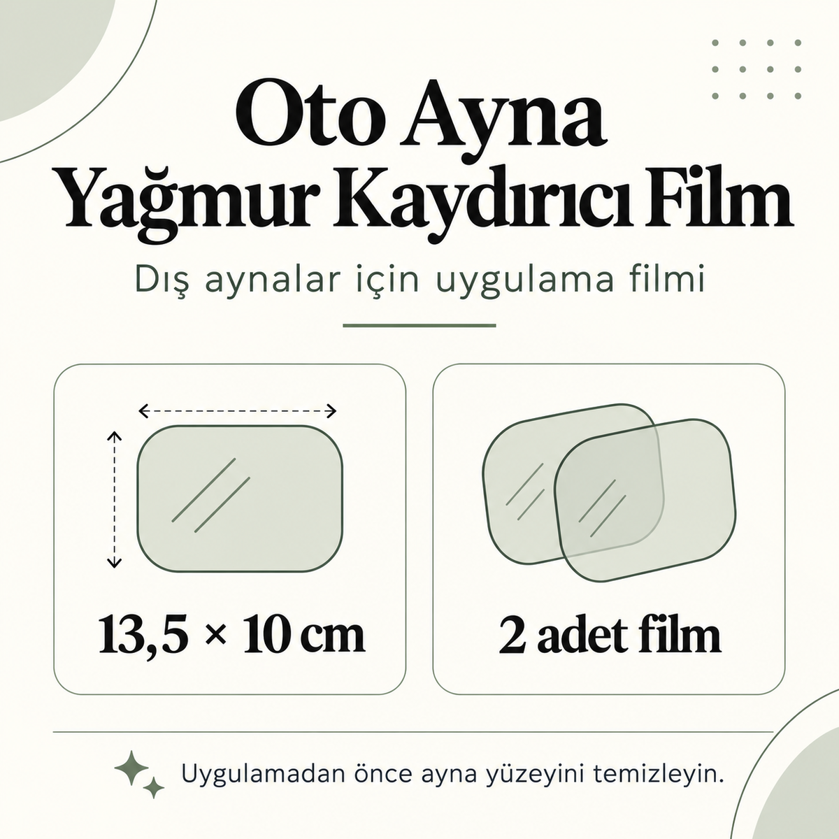 Oto Ayna Yağmur Kaydırıcı Film 2 Adet - ürün özellikleri ve kullanım faydaları afişi