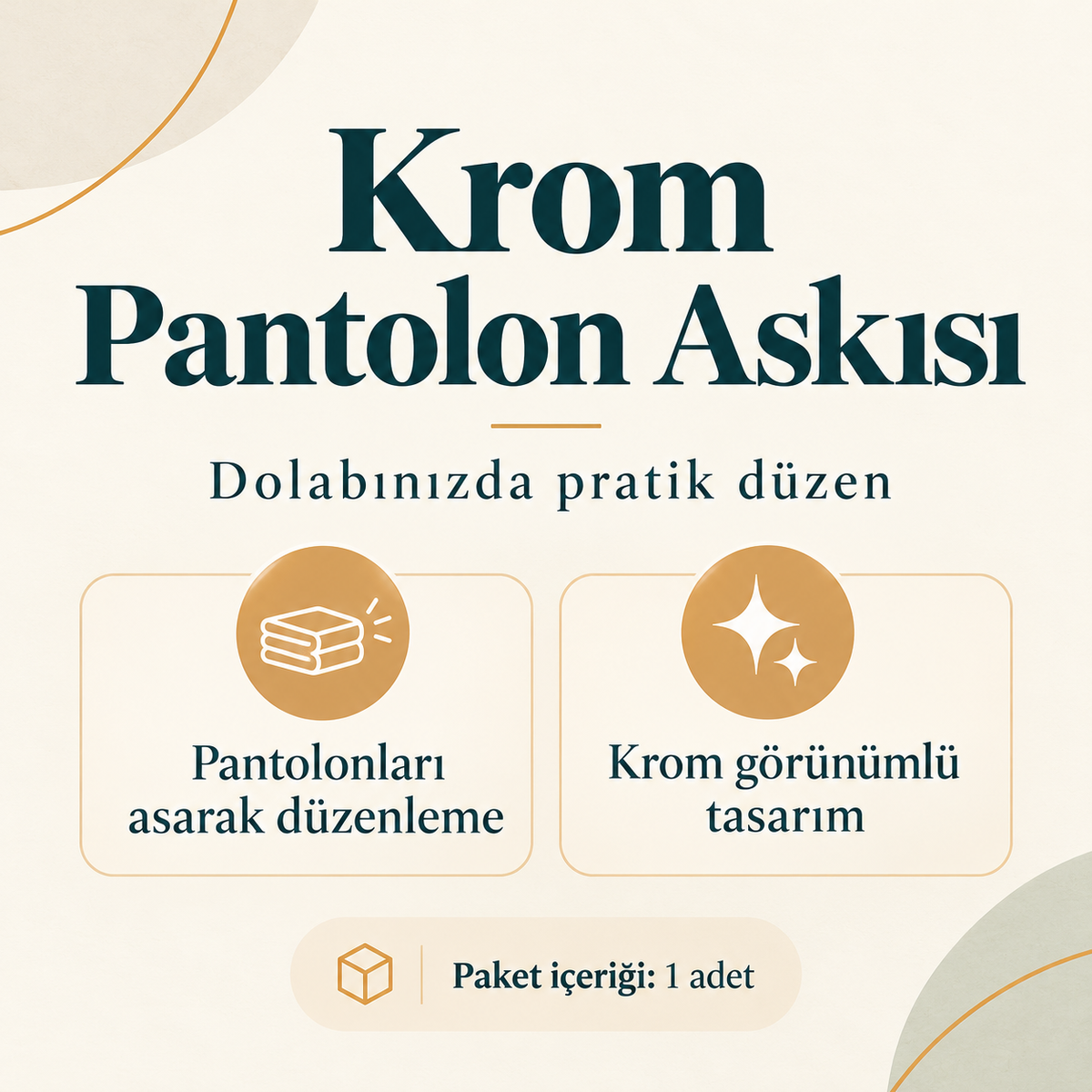 Krom Pantolon Askısı - ürün özellikleri ve kullanım faydaları afişi