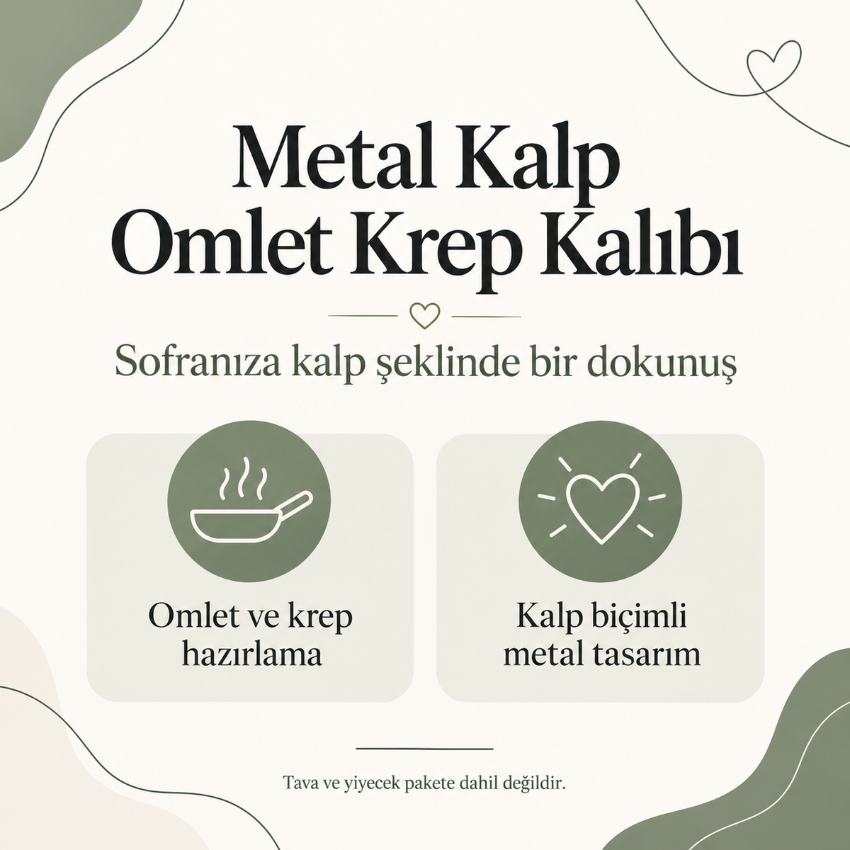 Metal Kalp Omlet Krep Kalıbı - ürün özellikleri ve kullanım faydaları afişi