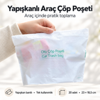 Yapışkanlı Araç Çöp Poşeti - 20 Adet - ürün özellikleri ve kullanım faydaları afişi