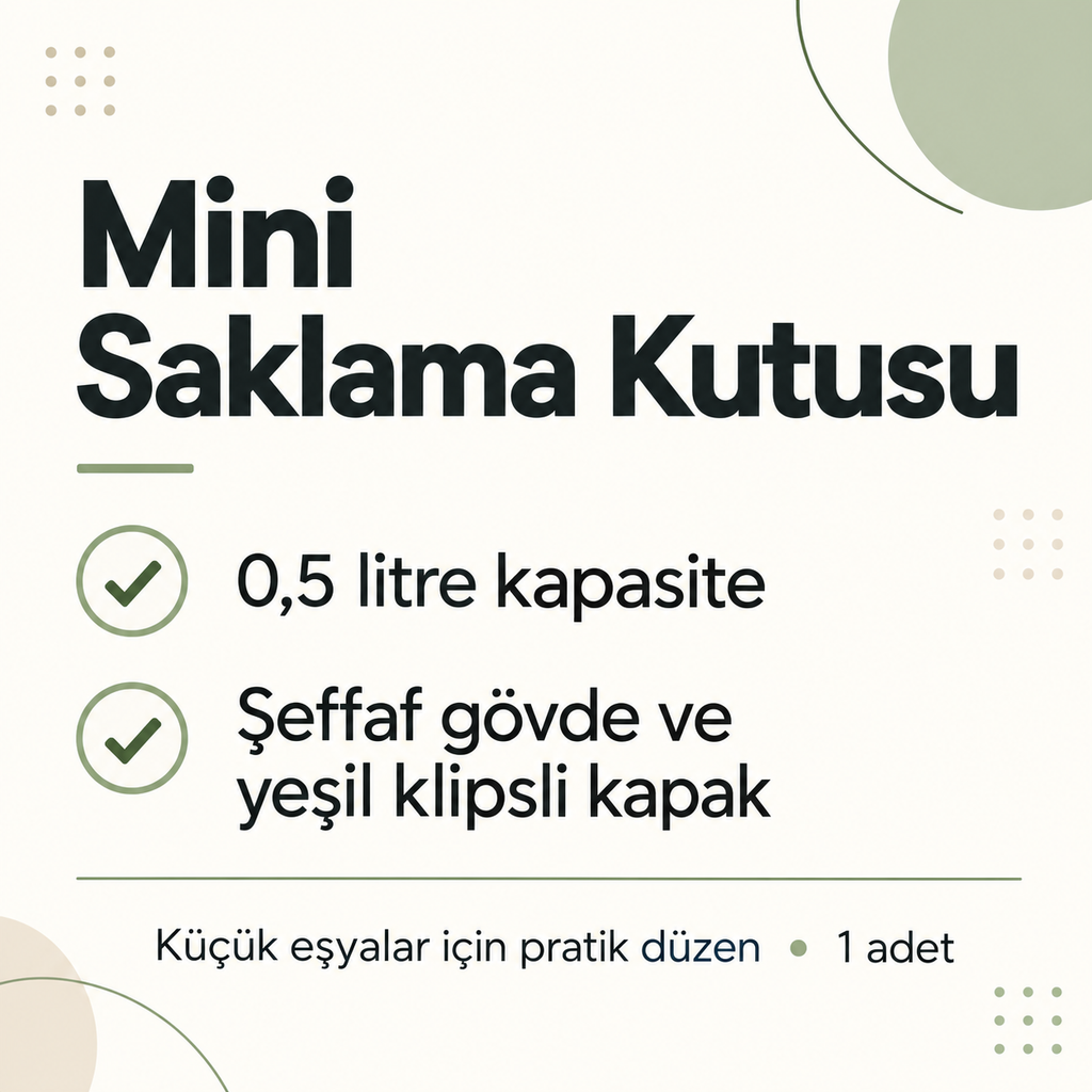 Mini Saklama Kutusu 0.5 Litre - ürün özellikleri ve kullanım faydaları afişi