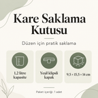 Kare Saklama Kutusu 1.2 Litre - ürün özellikleri ve kullanım faydaları afişi