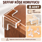 8'li Set Silikon Şeffaf Masa Kenarı Koruma Aparatı - özellik ve kullanım bilgileri