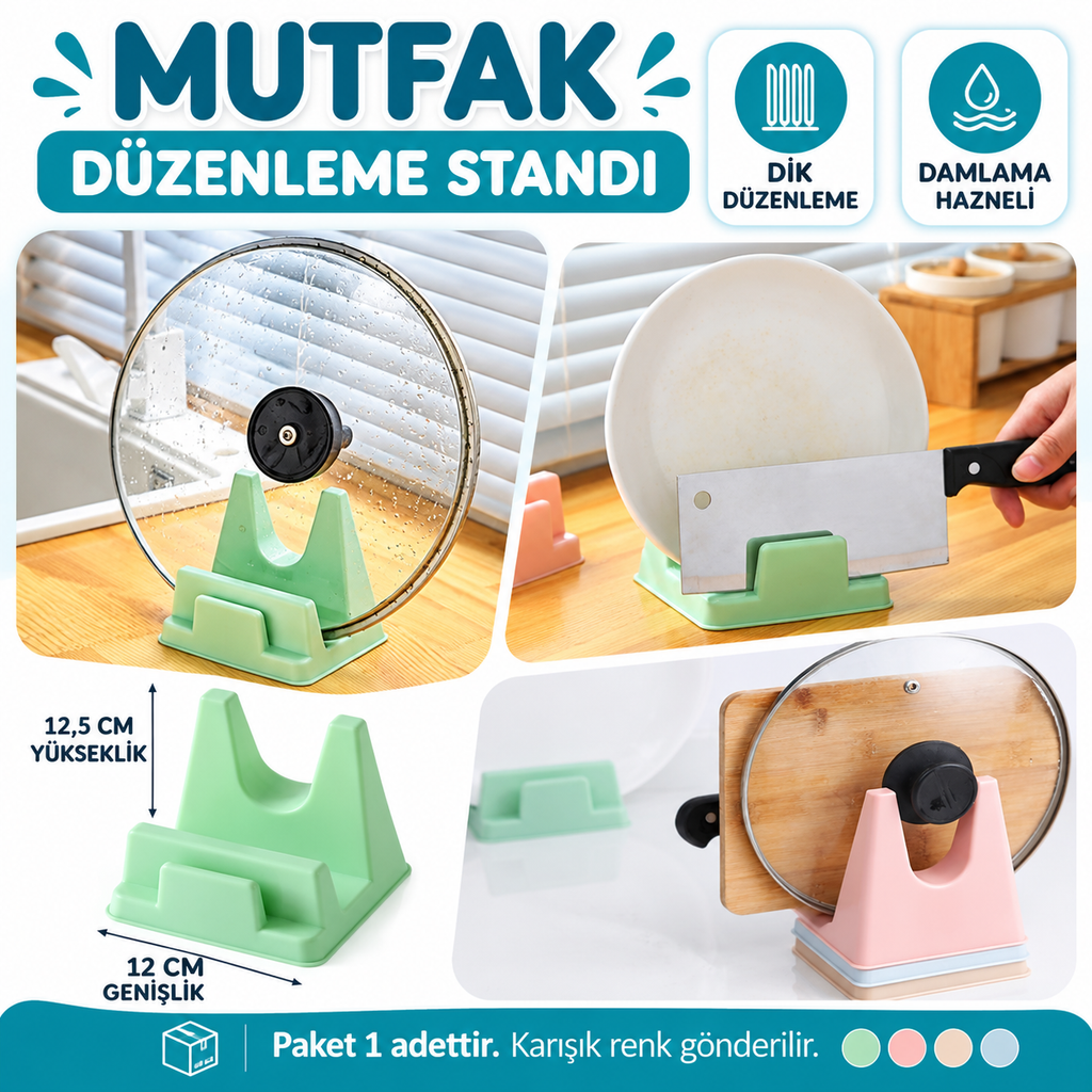 Tencere Kapağı ve Kesme Tahtası Tutucu Mutfak Standı - özellik ve kullanım bilgileri