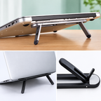 Siyah 2 Kademeli Katlanabilir ve Yapışkanlı Laptop Standı - ürün görünümü