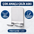 Çok Amaçlı Kendinden Yapışkanlı Paslanmaz Çelik Askı - özellik ve kullanım bilgileri