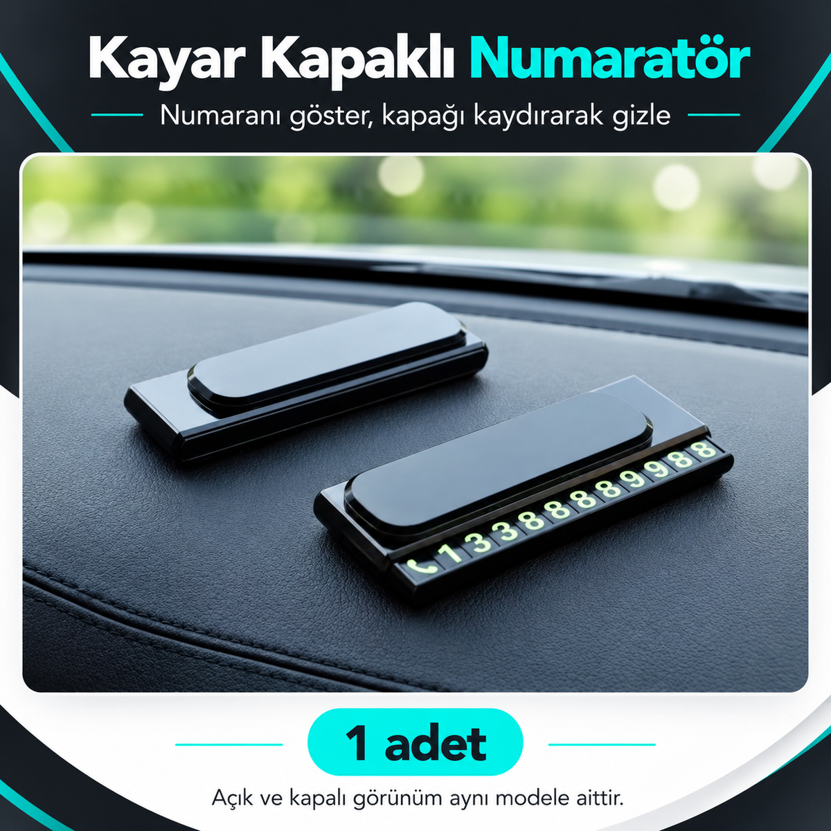 Araç İçi Numaratör - Kayar Kapaklı - Fosforlu Torpido Üstü - özellik ve kullanım bilgileri