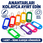 Boş İsimli Anahtarlık - Plastik - Karışık Renk - Kişiselleştirilebilir - 1 Adet - özellik ve kullanım bilgileri