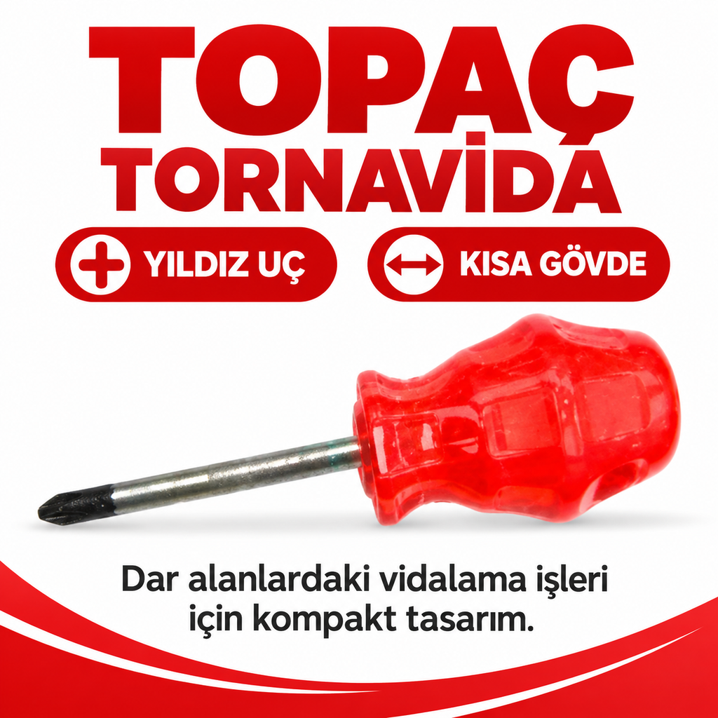 Topaç Tornavida - Yıldız Uçlu - özellik ve kullanım bilgileri