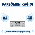 40'lı Parşömen Kağıdı - A4 Boyutunda - Çizgisiz - özellik ve kullanım bilgileri