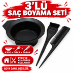3'lü Saç Boyama Seti - Tarak - Fırça - Kase - Plastik - özellik ve kullanım bilgileri