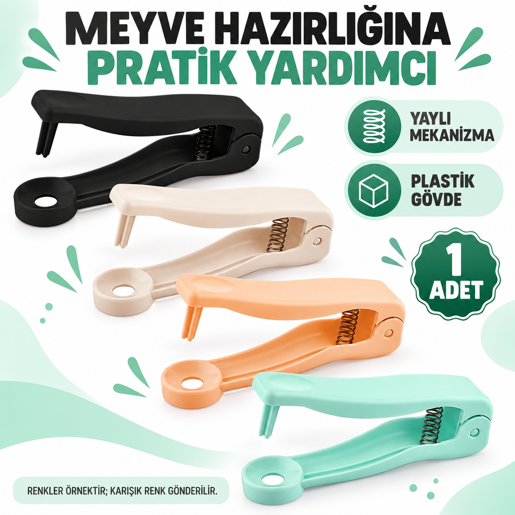 Çekirdek Çıkarıcı - Plastik - Renkli - özellik ve kullanım bilgileri