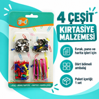 4'lü Okul Kırtasiye Seti - Ataş - Raptiye - Pano İğnesi - Harita Çivisi - özellik ve kullanım bilgileri
