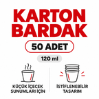 Karton Bardak - 50'li Paket - 120 ml - özellik ve kullanım bilgileri