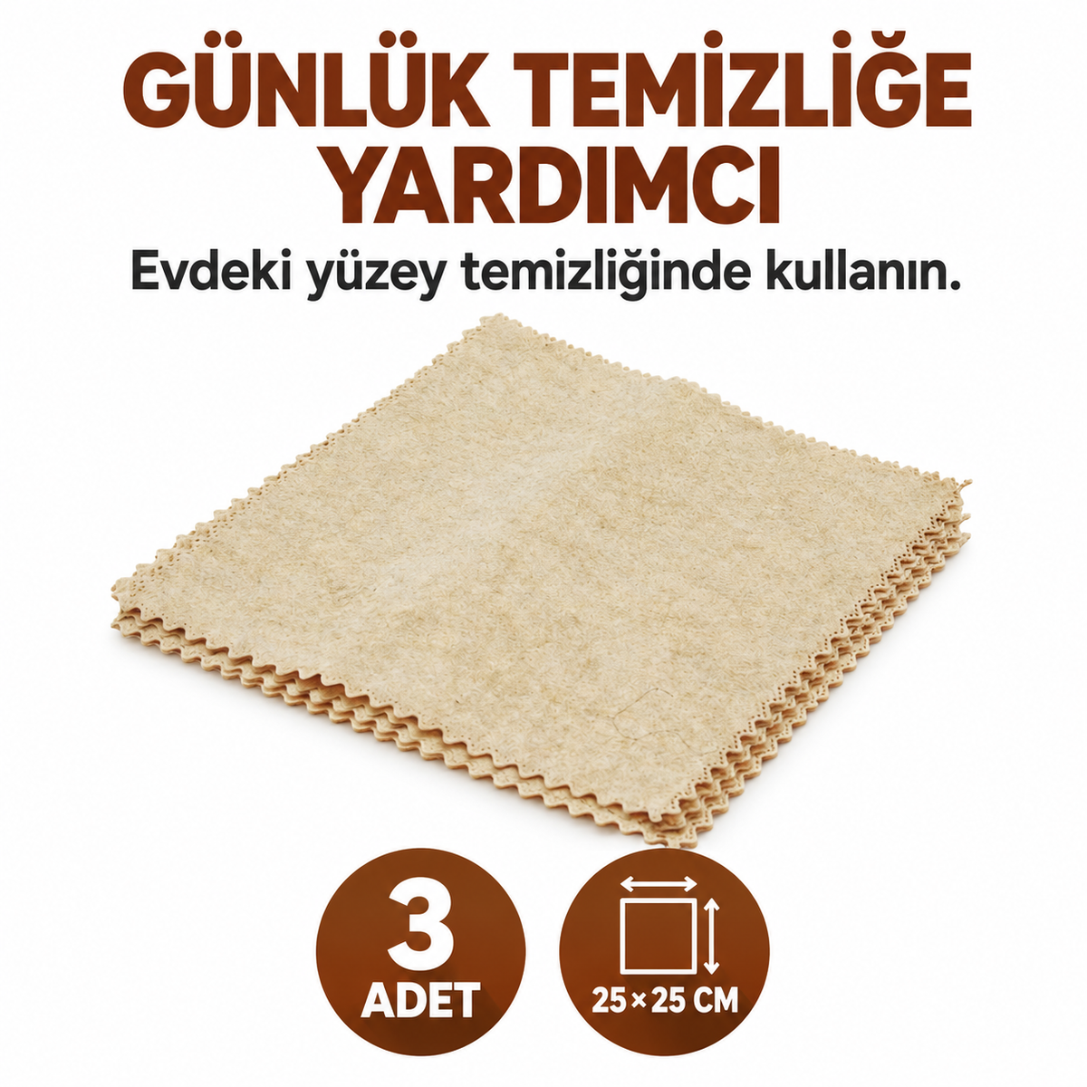 Lif Kabak Özlü Temizlik Bezi Seti - 3'lü - 25×25 cm - özellik ve kullanım bilgileri