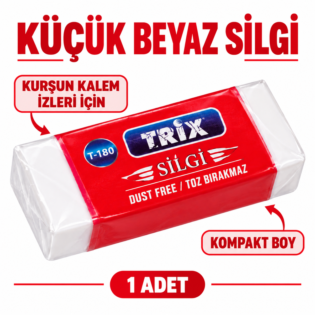 Beyaz Silgi - Küçük - özellik ve kullanım bilgileri