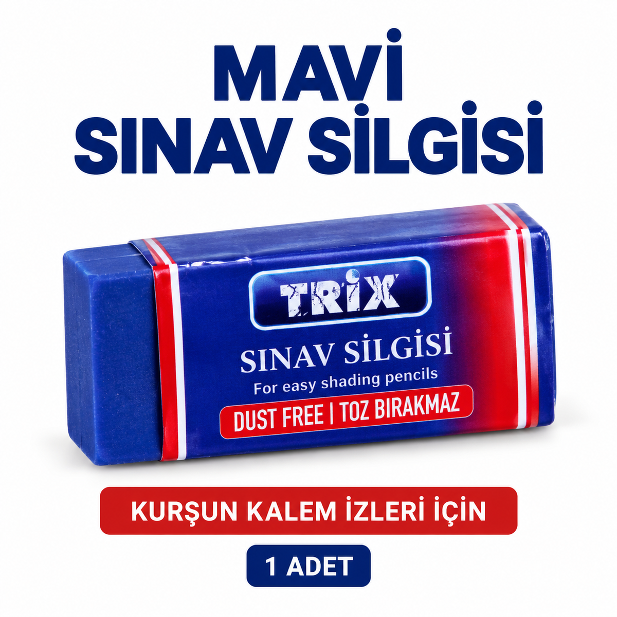 Sınav Silgisi - Mavi Renk - özellik ve kullanım bilgileri