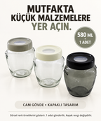 Cam Kavanoz - 580 ml - Şeffaf - özellik ve kullanım bilgileri
