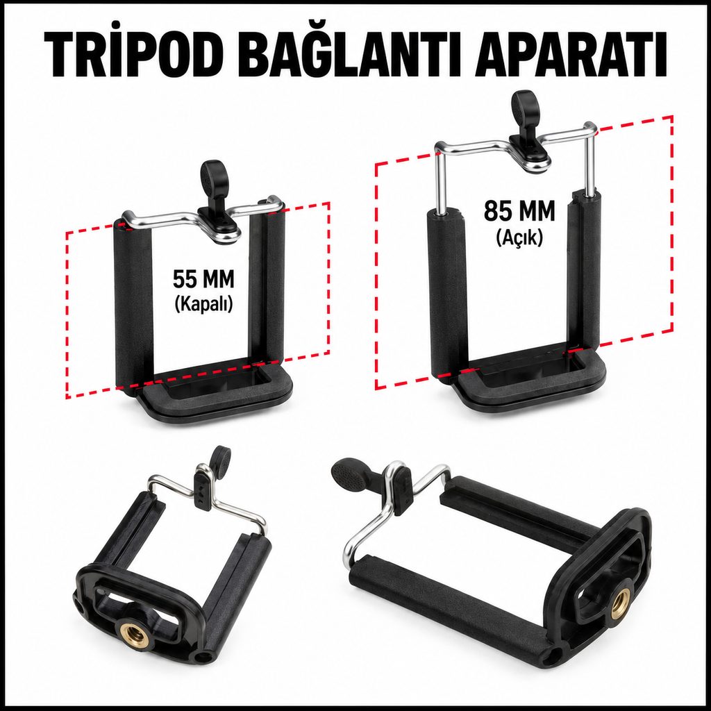 Cep Telefonu Tripod Bağlantı Aparatı - özellik ve kullanım bilgileri