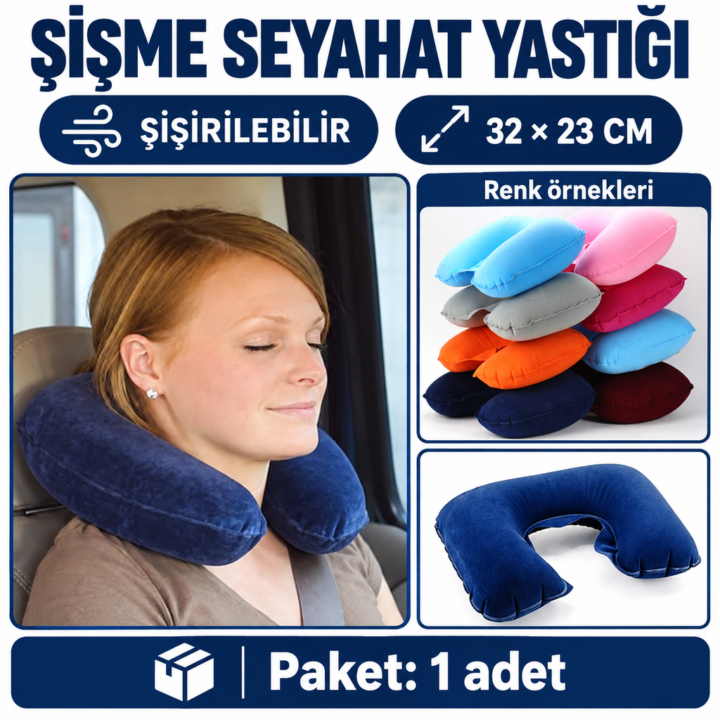 Şişme Seyahat Yastığı - özellik ve kullanım bilgileri
