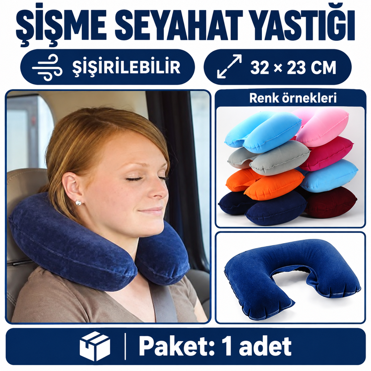 Şişme Seyahat Yastığı - özellik ve kullanım bilgileri
