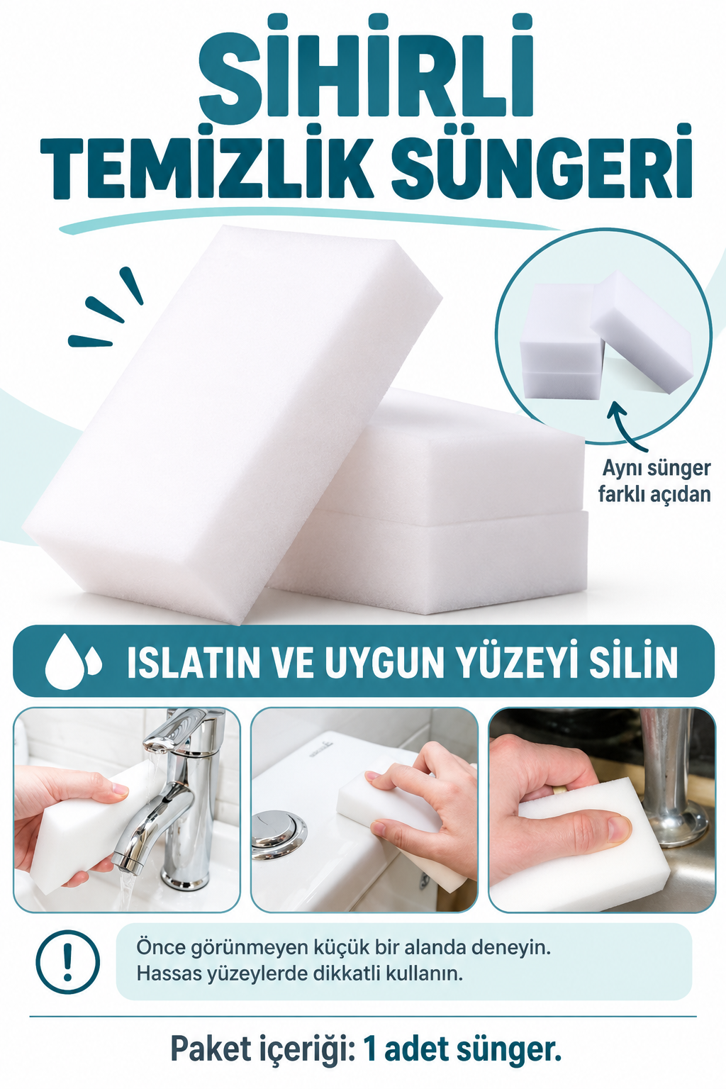 Sihirli Temizlik Süngeri - özellik ve kullanım bilgileri