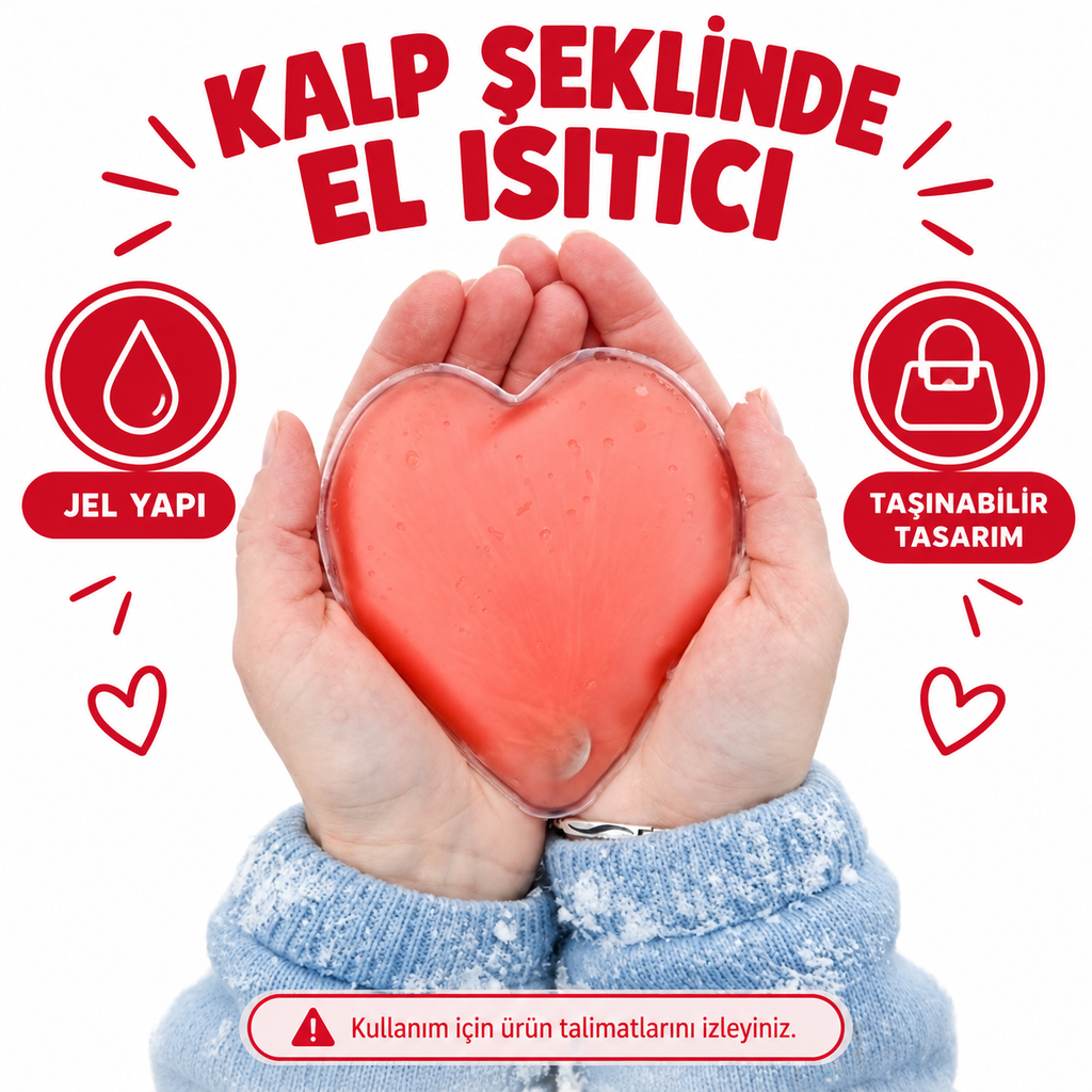 Kalp Şeklinde El Sobası - özellik ve kullanım bilgileri