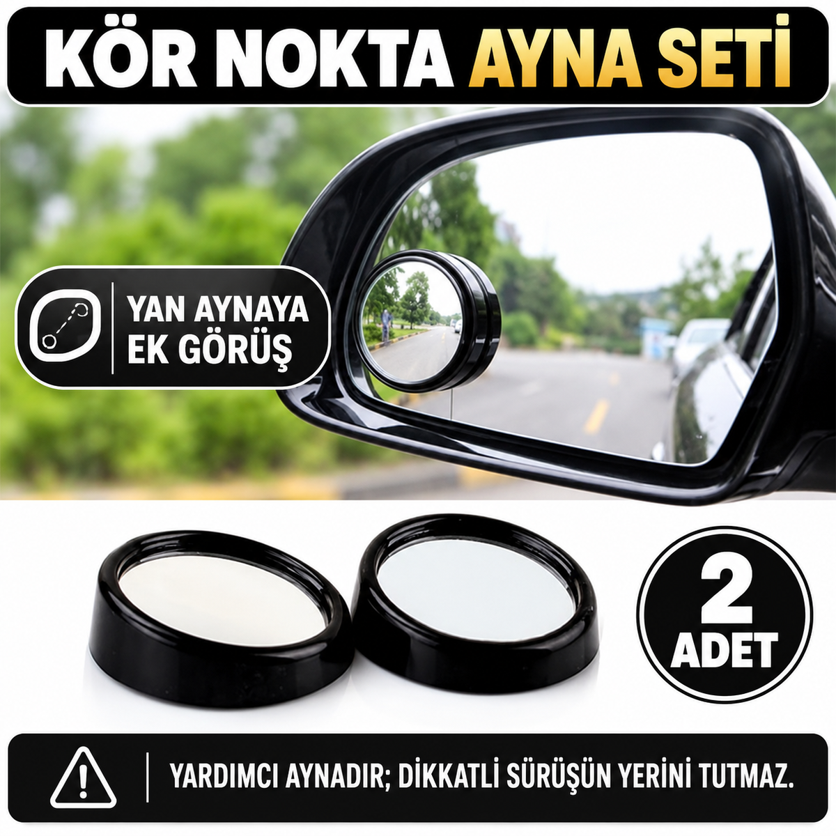Araç Kör Nokta Ayna Seti 2 Adet - özellik ve kullanım bilgileri