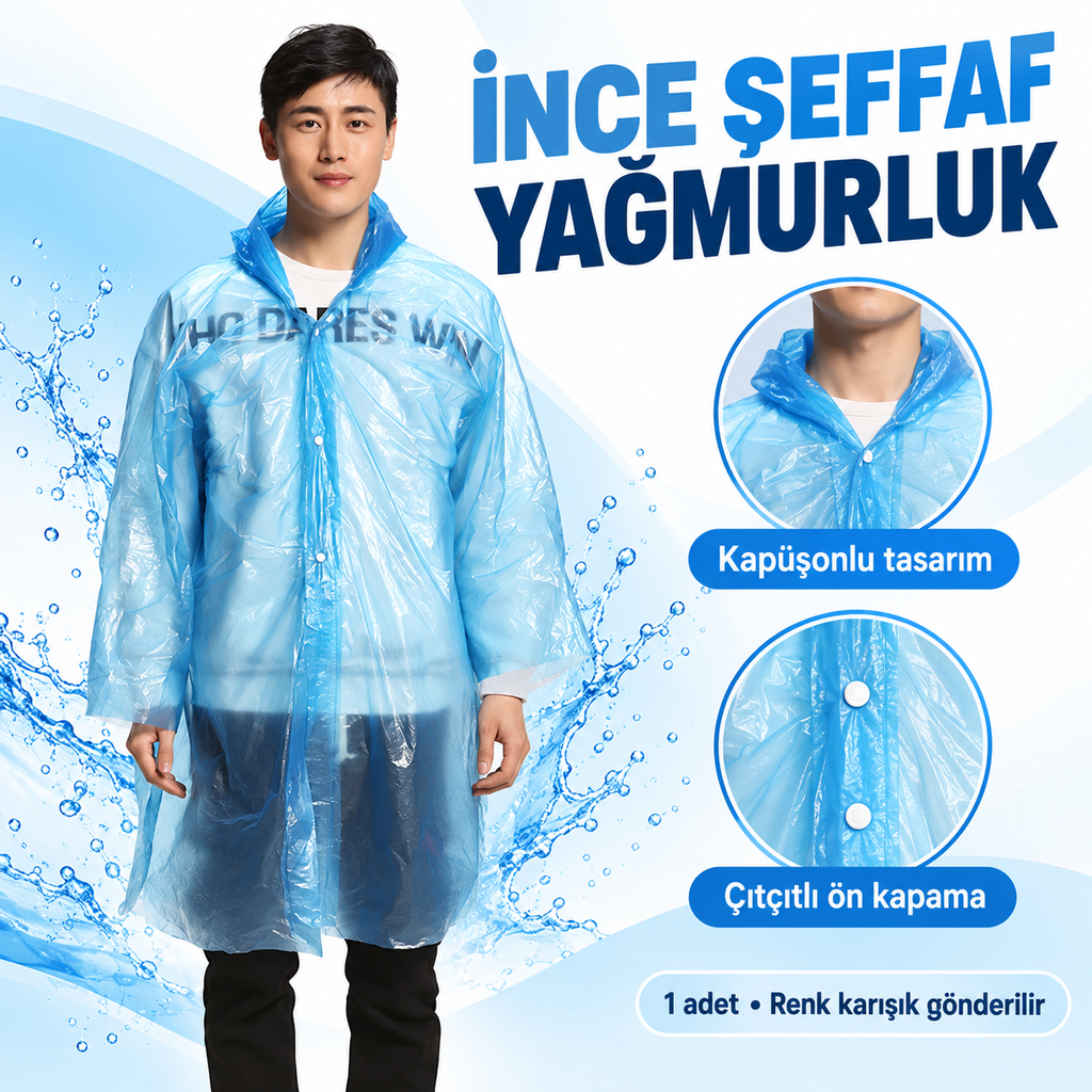 İnce Şeffaf Yağmurluk - özellik ve kullanım bilgileri