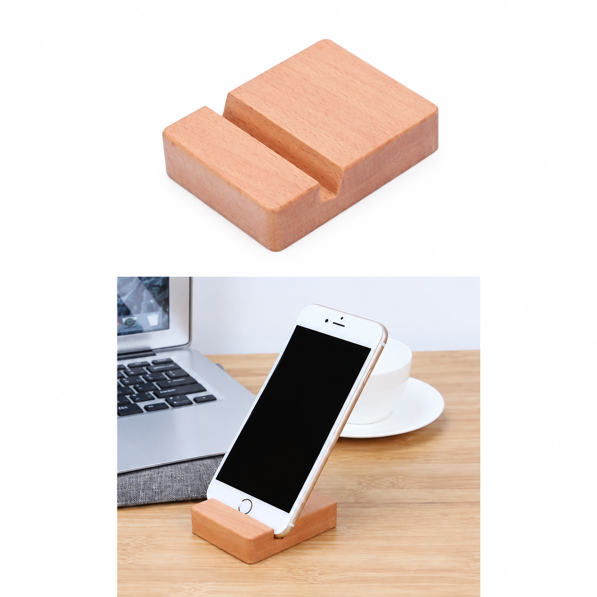 Ahşap Cep Telefonu ve Tablet Standı - ürün görünümü