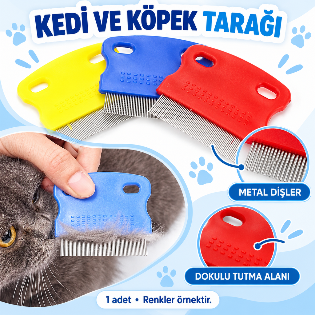 Kedi Köpek İçin Bit Pire Tarağı - özellik ve kullanım bilgileri