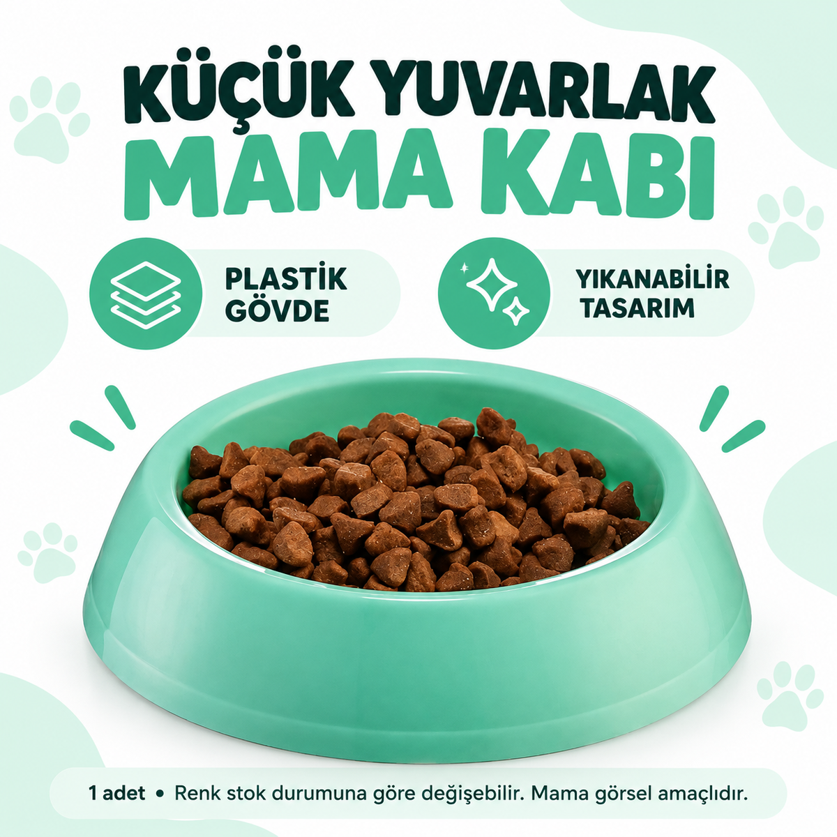 Mikopet Küçük Yuvarlak Mama Kabı - özellik ve kullanım bilgileri