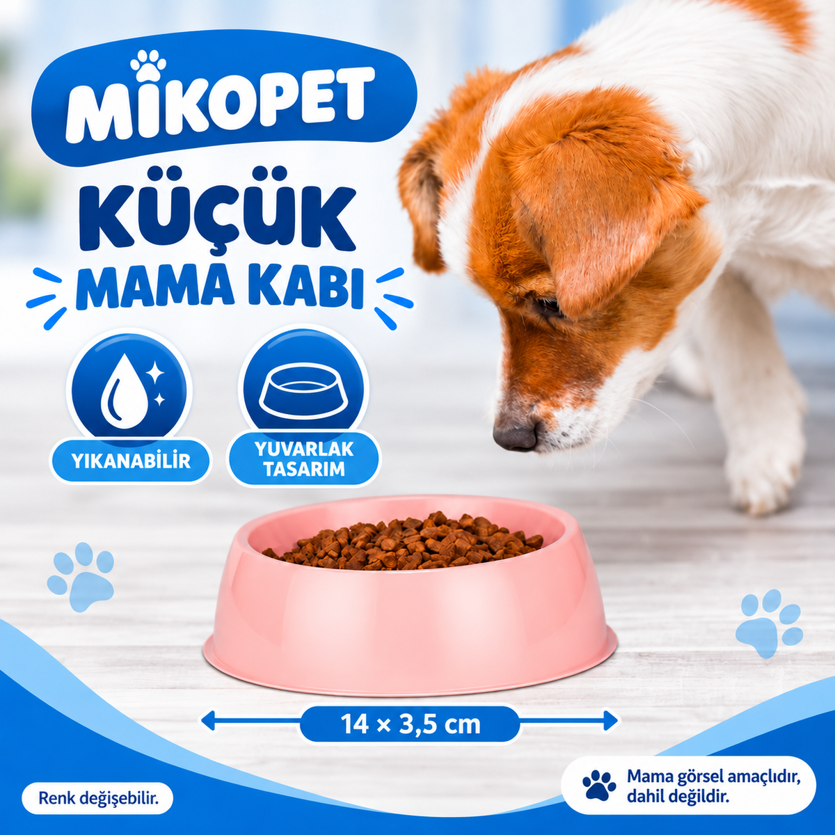 Mikopet Küçük Yuvarlak Mama Kabı - özellik ve kullanım bilgileri