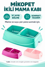 Mikopet İkili Küçük Mama Kabı - özellik ve kullanım bilgileri