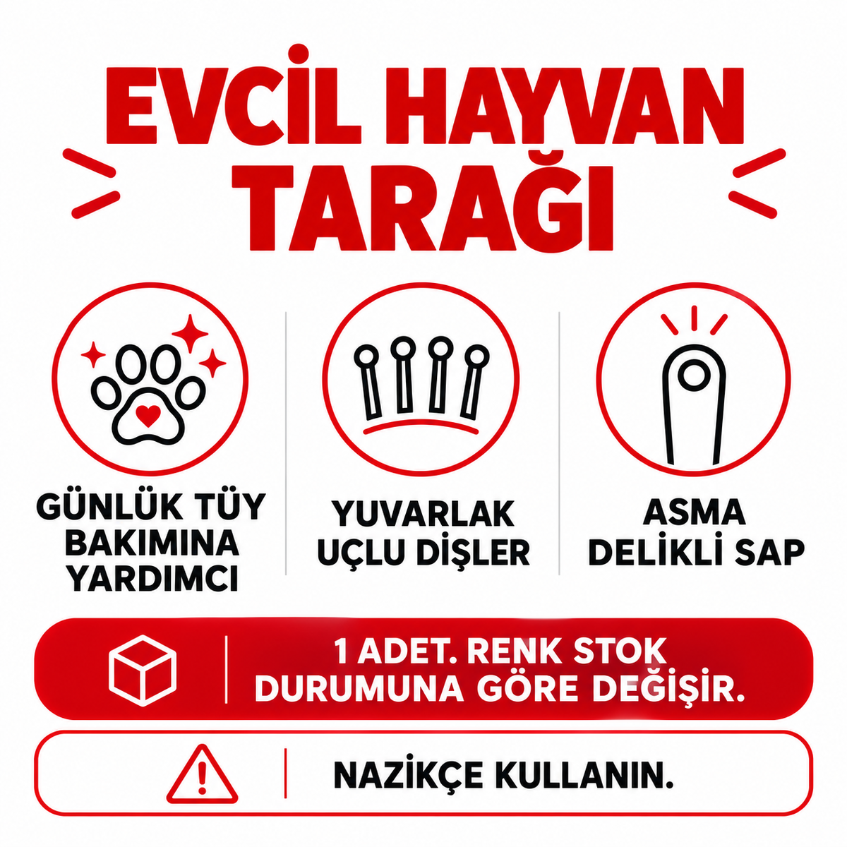 Mikopet Deluxe Evcil Hayvan Tarağı - özellik ve kullanım bilgileri