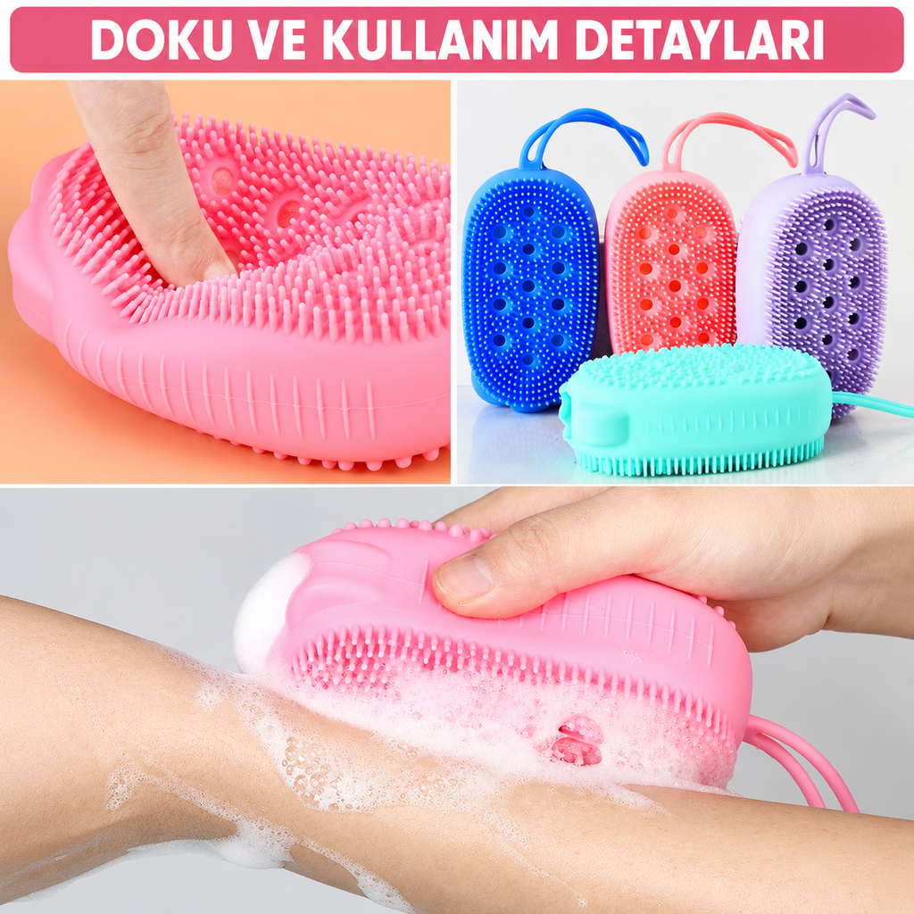 Süngerli Silikon Banyo Kesesi - ürün görünümü