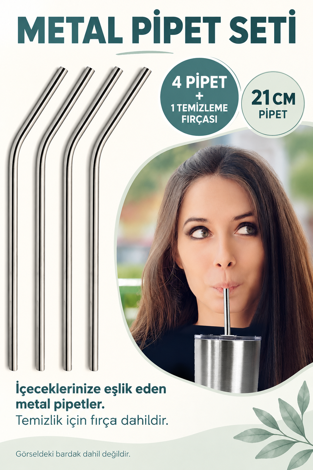 Paslanmaz Çelik Pipet Seti 5 Parça - özellik ve kullanım bilgileri