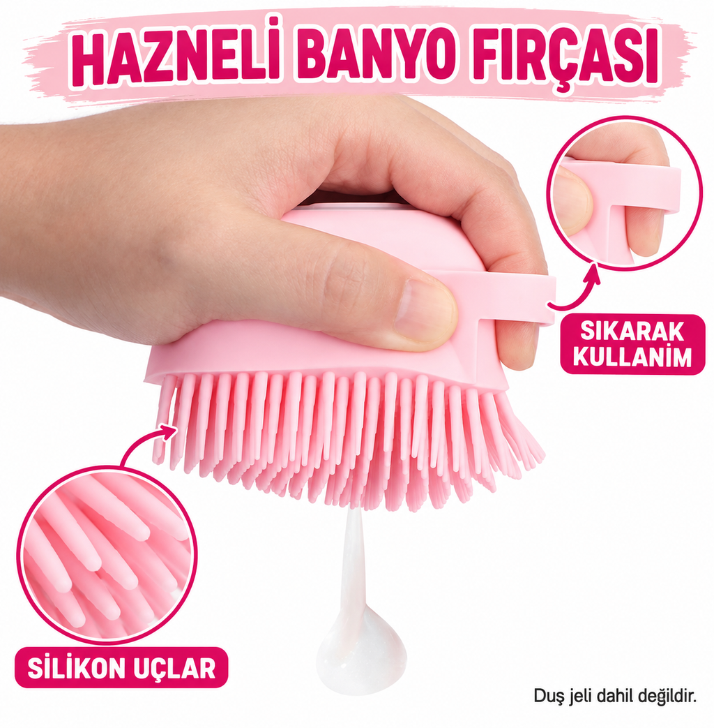 Çok Amaçlı Hazneli Fırça Kese - özellik ve kullanım bilgileri