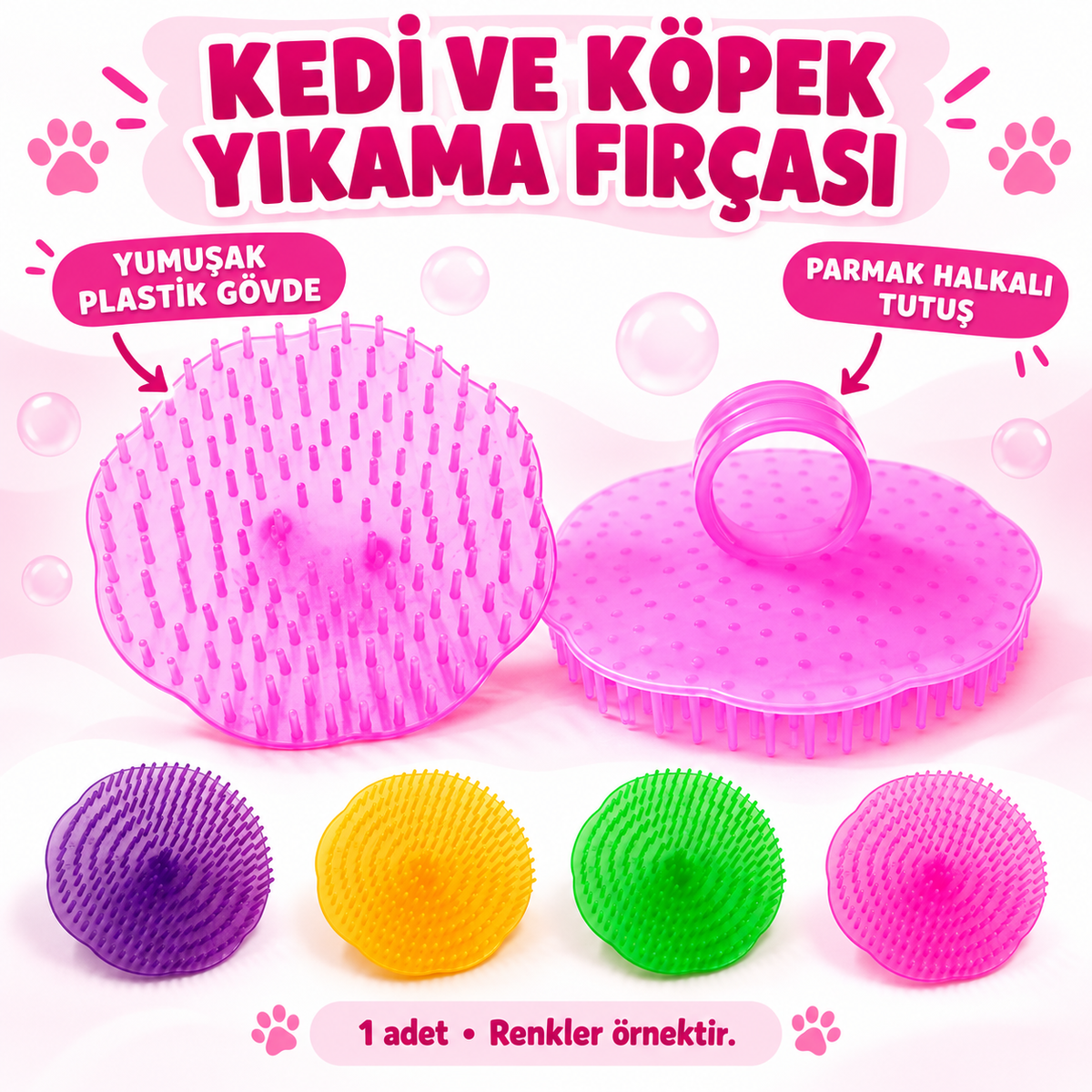 Kedi Köpek Yıkama Fırçası - özellik ve kullanım bilgileri