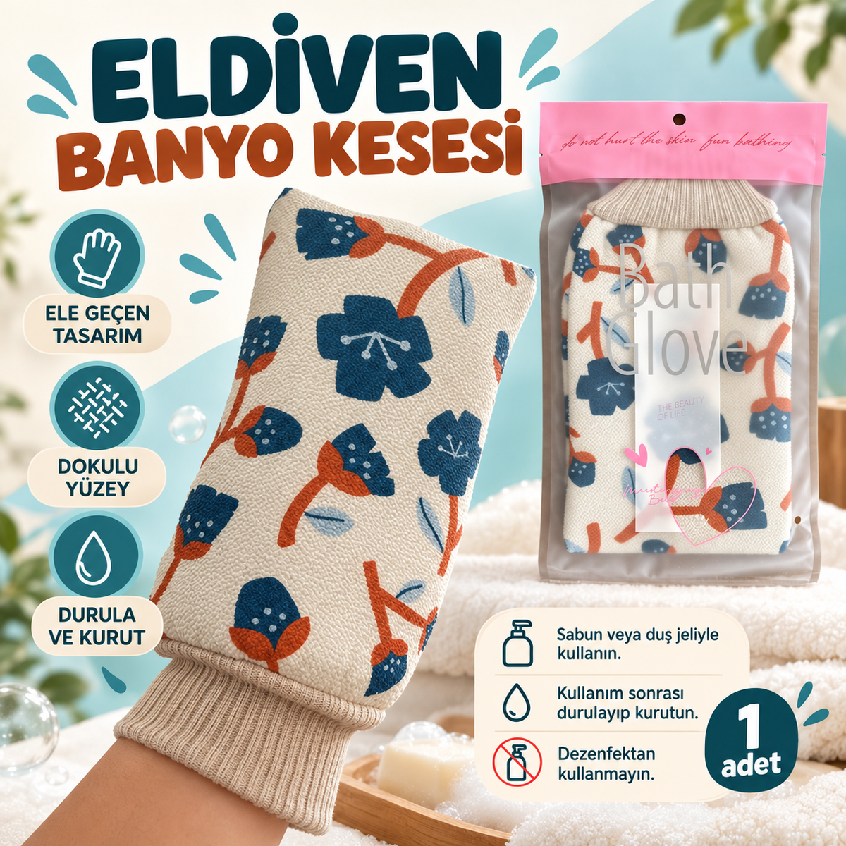 Eldiven Banyo Kesesi - özellik ve kullanım bilgileri