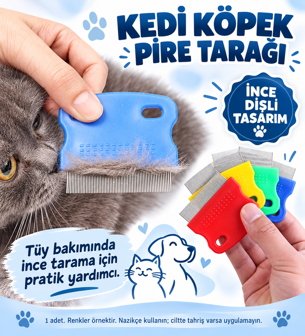 Kedi Köpek Pire Tarağı - özellik ve kullanım bilgileri