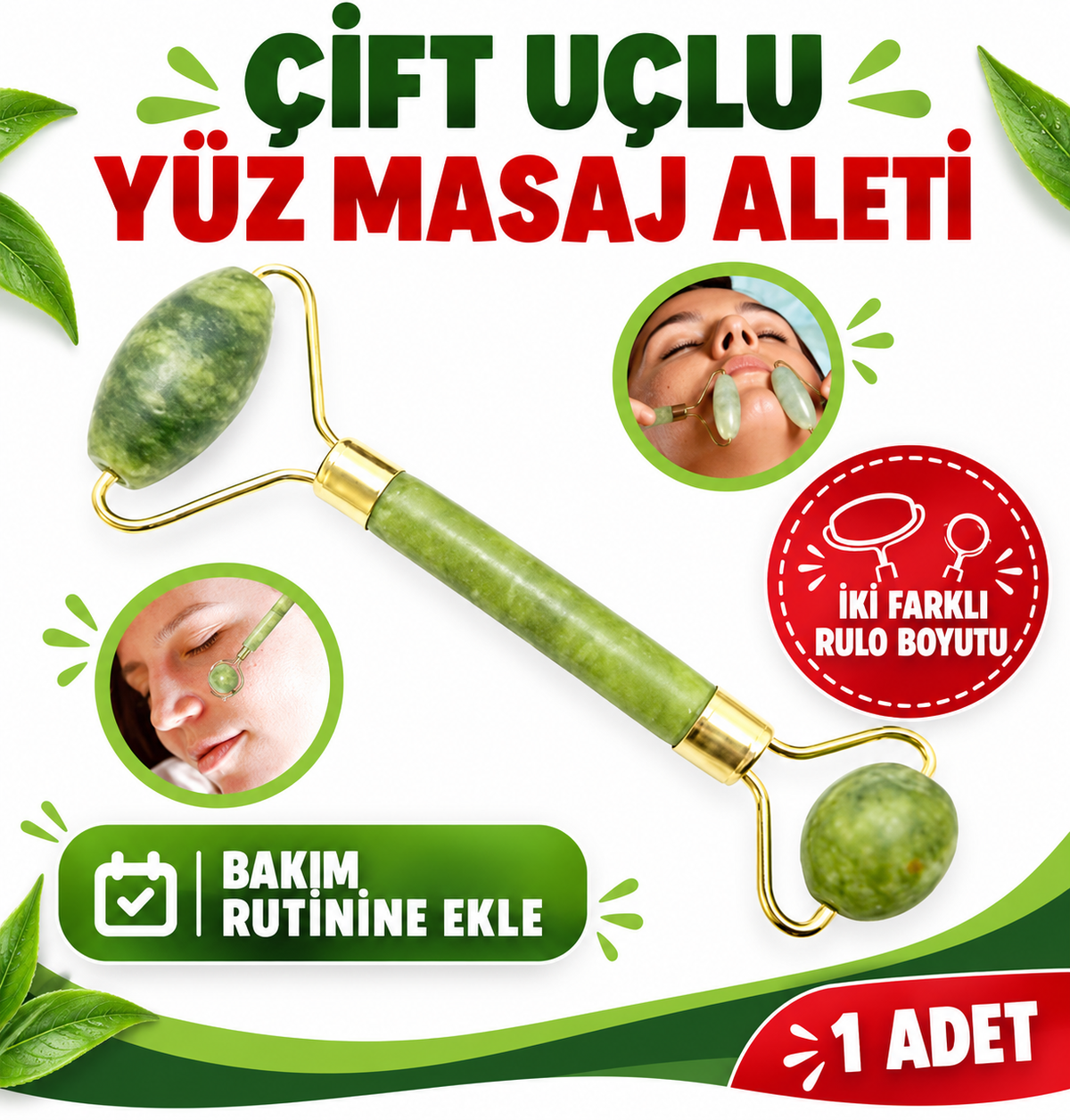Çift Uçlu Roller Yüz Masaj Aleti - özellik ve kullanım bilgileri