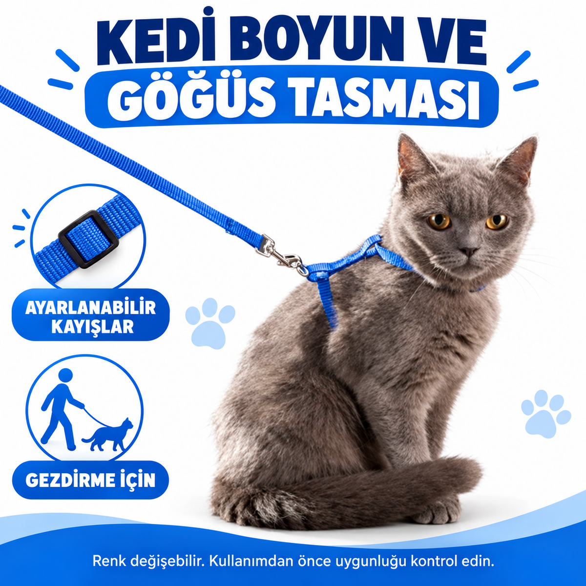 Kedi Boyun ve Göğüs Tasması - özellik ve kullanım bilgileri