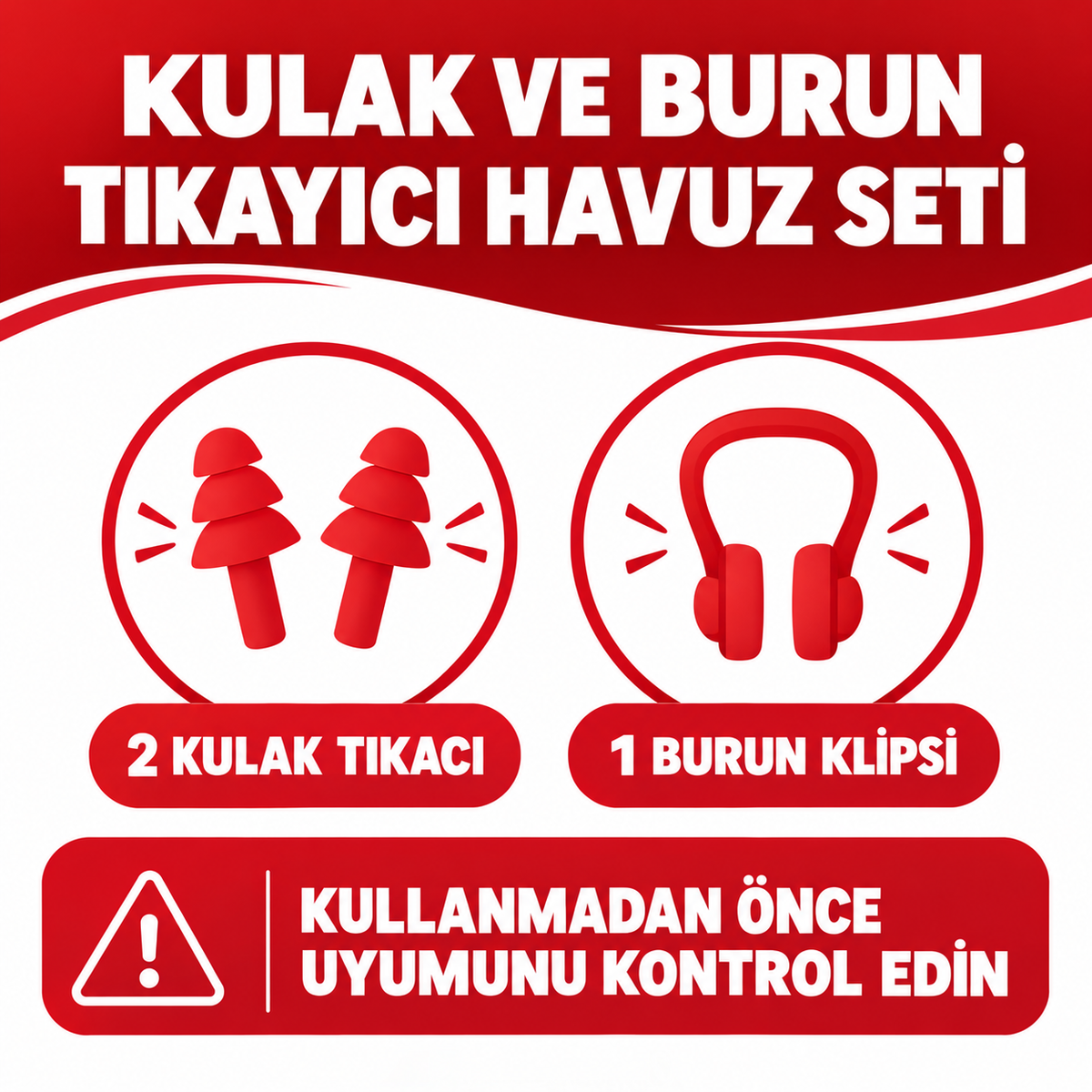 Kulak ve Burun Tıkayıcı Havuz Seti - özellik ve kullanım bilgileri