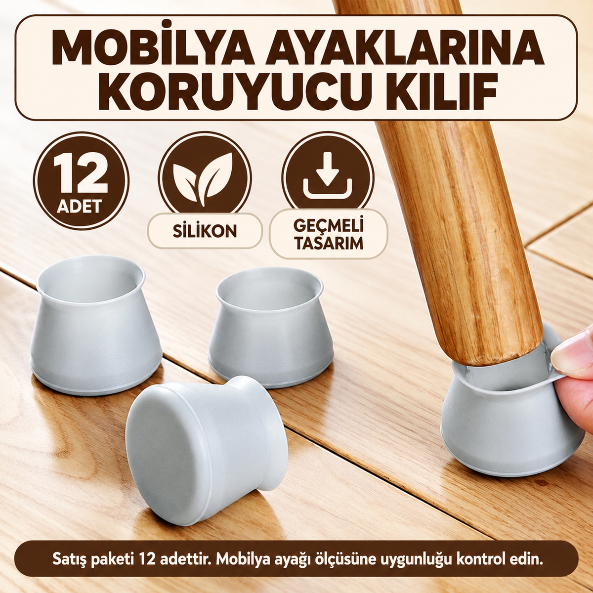 Masa Sandalye Ayak Koruyucu 12 Adet - özellik ve kullanım bilgileri