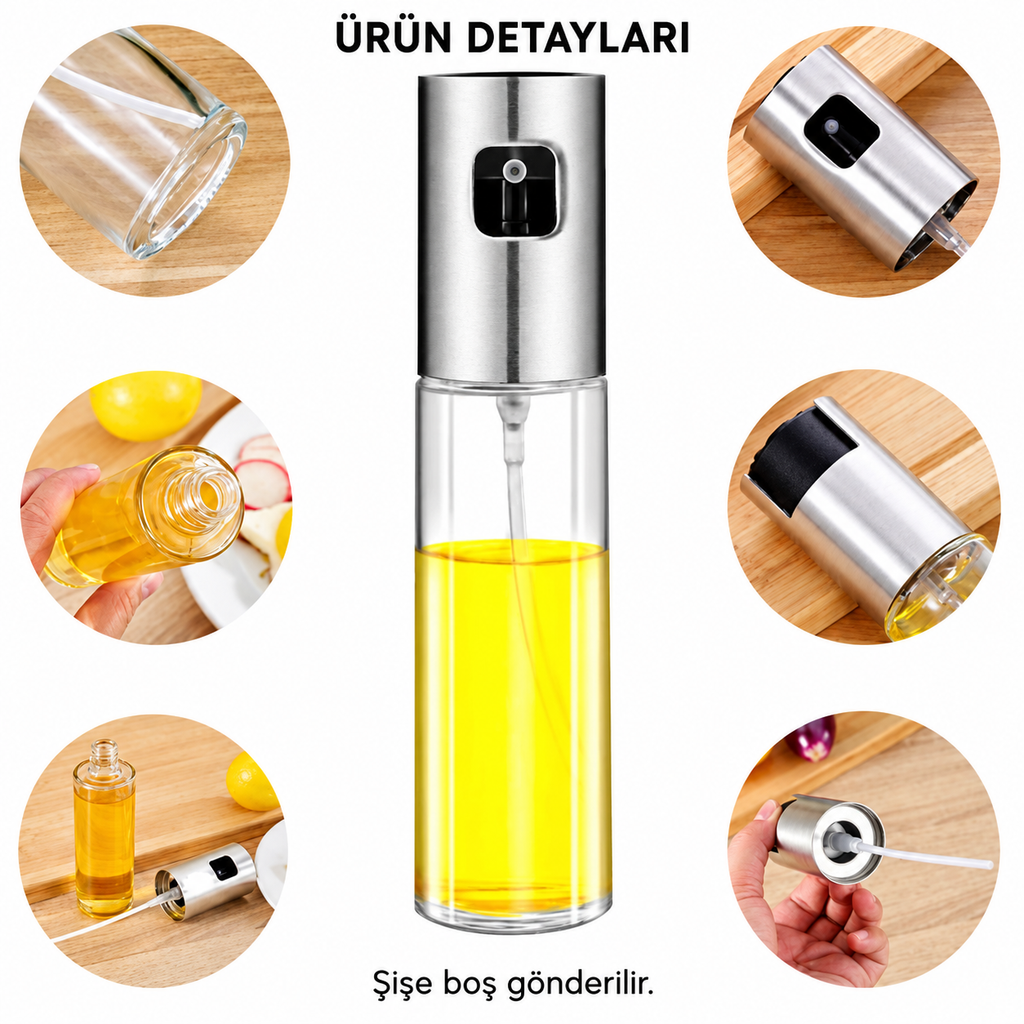 100 ml Çok Amaçlı Spreyli Cam Şişe - ürün görünümü